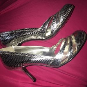 Silver BCBG Heels